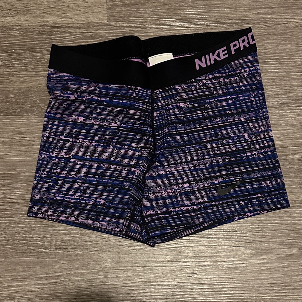 Nike Pro Shorts in Blue and Purple